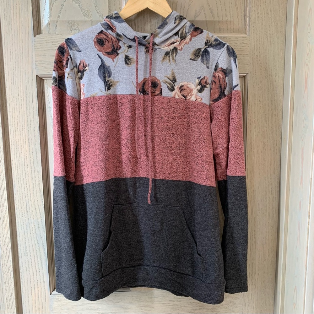 Pink Clover by Stitch Fix Hooded Knot Top